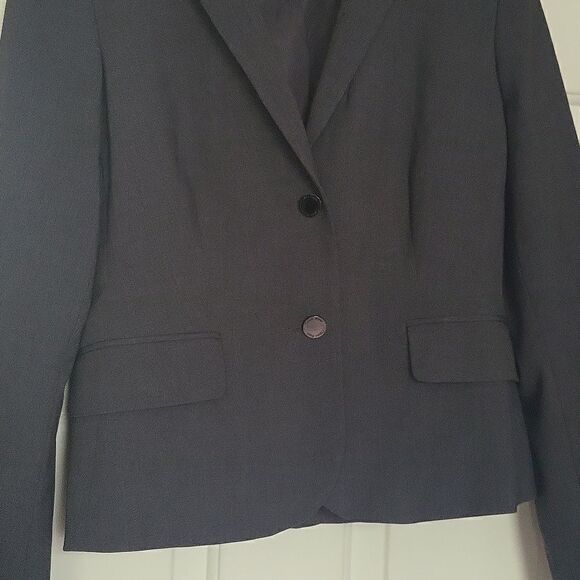 Calvin Klein Dark Grey Fitted 2 Button Blazer Size 6 - Picture 5 of 7